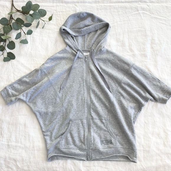 Victoria's Secret Sport Short Sleeve Zip Up Hoodie - Picture 8 of 9